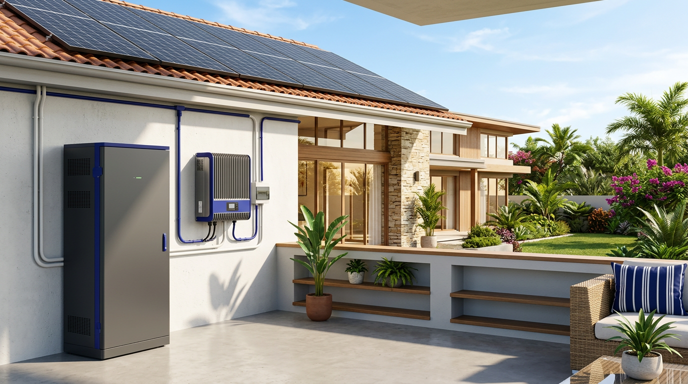 Panneaux solaires, batterie et onduleur EBA POWER